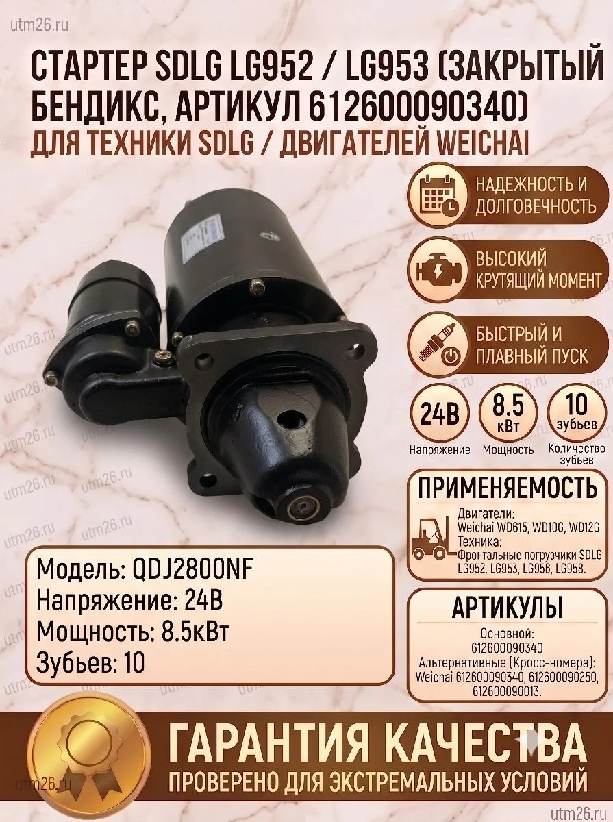 Стартер SDLG 952/953