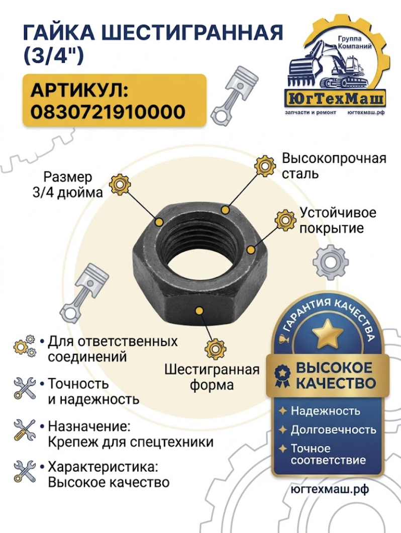 Гайка 3/4